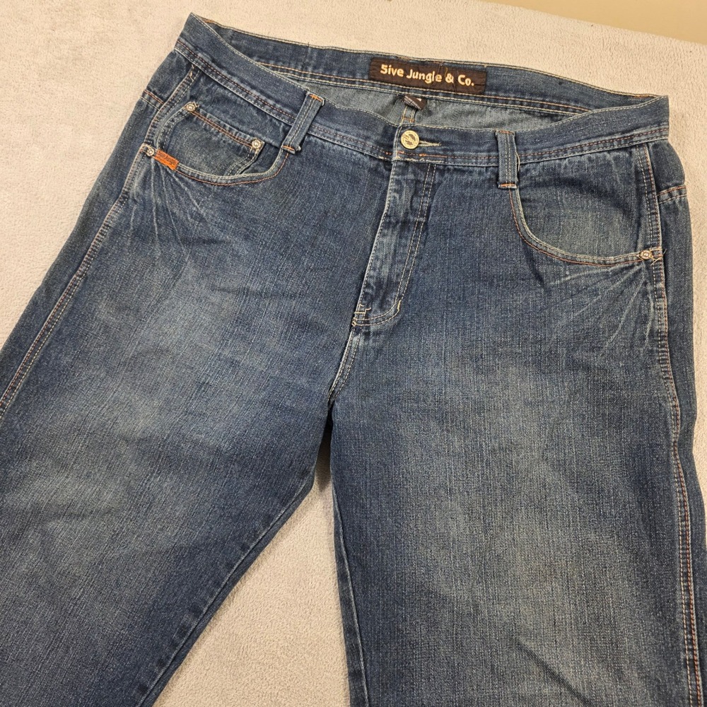 5ive Jungle & Co. Jeans Mens 40x31 Blue Relaxed Streetwear Y2K Grunge Skater